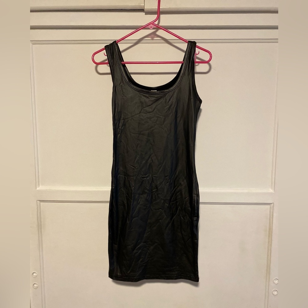 Black pleather dress size medium